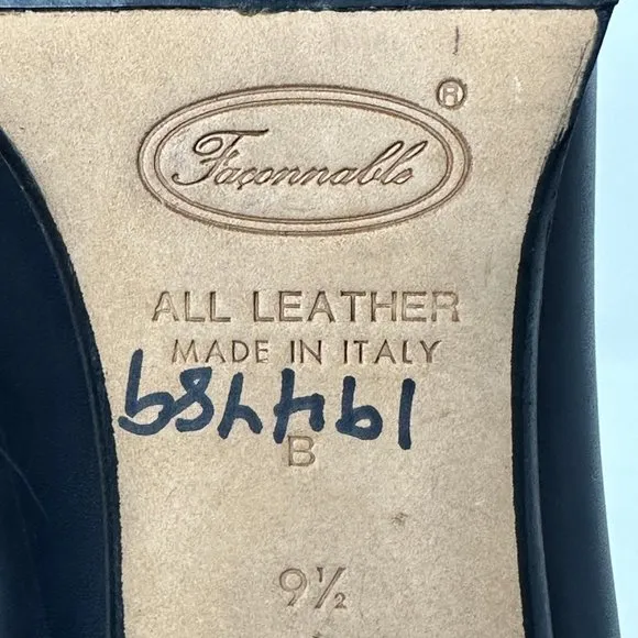 Faconnable Slip-on Vibram Loafers Leather Size 9.5