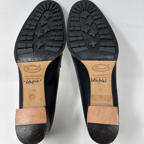 Faconnable Slip-on Vibram Loafers Leather Size 9.5