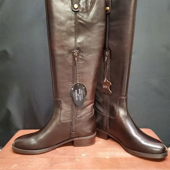 FAWNE International Concepts Size 5.5 M Chocolate Leather Riding Boots