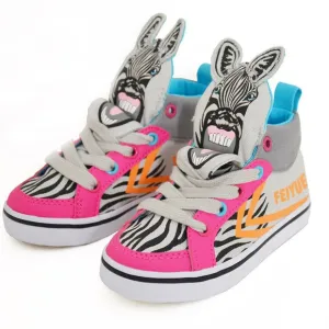 FEIYUE Girls Printed Hi-Top Sneakers