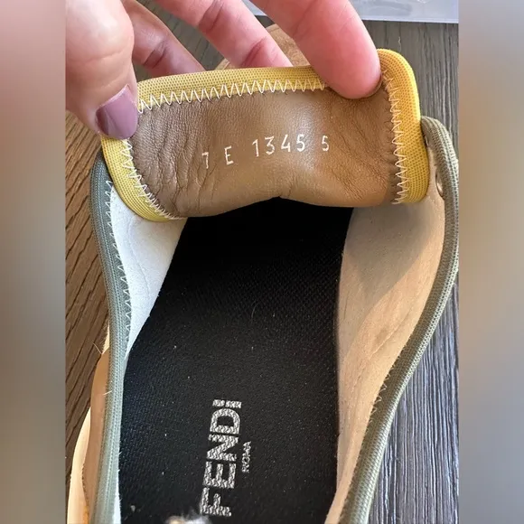Fendi Men's Sneakers – Leather &amp; Canvas – Size 7 (Women’s 8.5) 👟