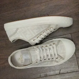 FENDI Mono Canvas Low-tops Sneakers #8E8325