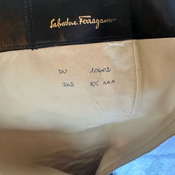 Ferragamo Vintage Italian Leather Riding Boots