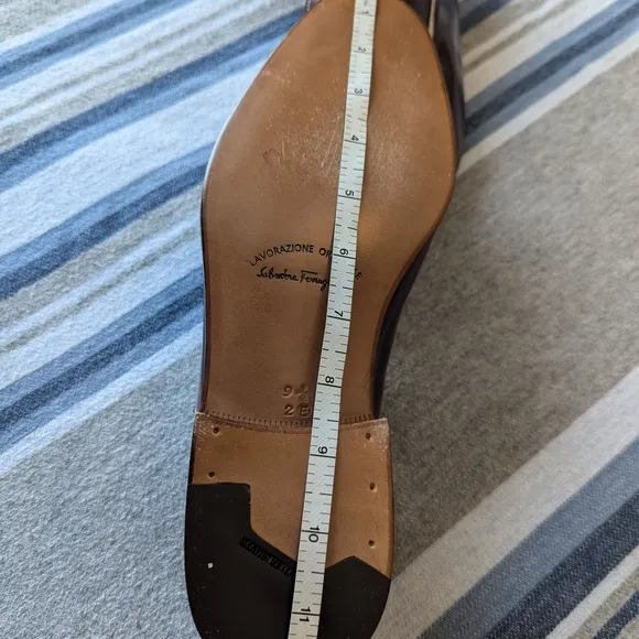 Ferregamo Brown Leather Loafers with Tassels