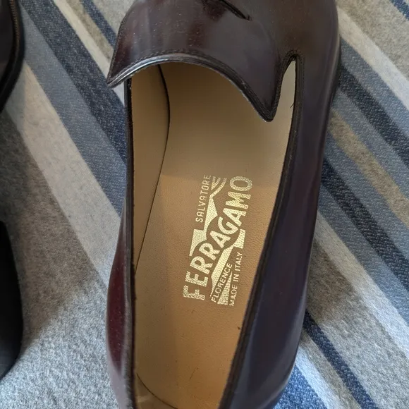 Ferregamo Brown Leather Loafers with Tassels