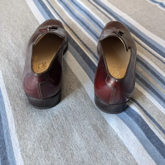 Ferregamo Brown Leather Loafers with Tassels