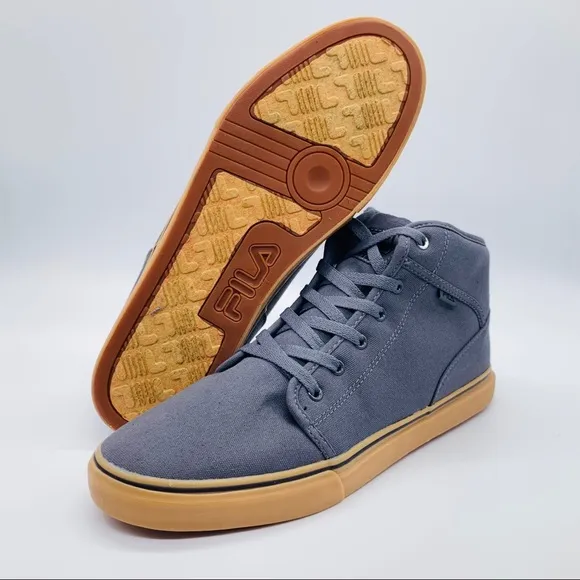 FILA Men’s Mid Gray Canvas Sneakers