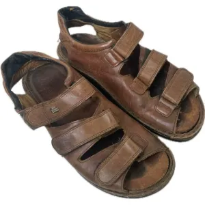 Finn Comfort Men's Tunis Sandals Brown Genuine Leather EU 41 US 8