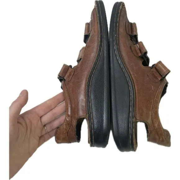 Finn Comfort Men's Tunis Sandals Brown Genuine Leather EU 41 US 8