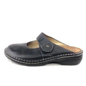 Finn Comfort Stanford Black Leather Mule Sandals EUR 38 D