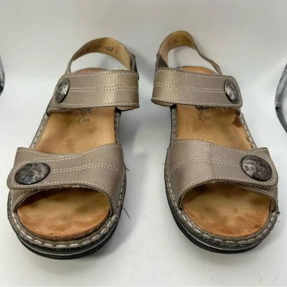 FINN COMFORT WOMANS SHOES 5.5 us 7.5 bronze brown sandals strappy shock absorber