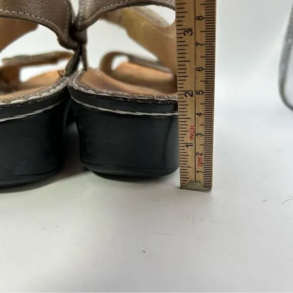 FINN COMFORT WOMANS SHOES 5.5 us 7.5 bronze brown sandals strappy shock absorber