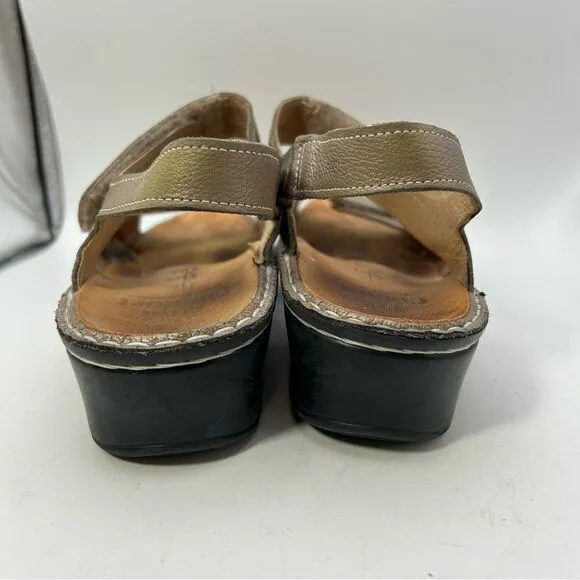 FINN COMFORT WOMANS SHOES 5.5 us 7.5 bronze brown sandals strappy shock absorber