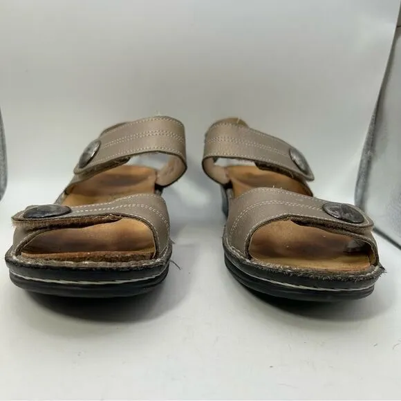 FINN COMFORT WOMANS SHOES 5.5 us 7.5 bronze brown sandals strappy shock absorber