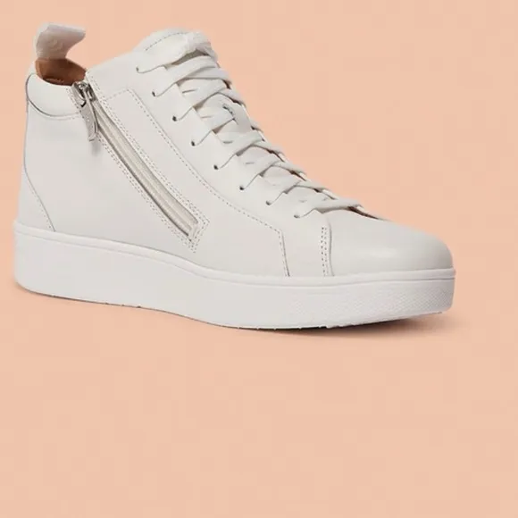 FIT FLOP - RALLY Leather High-Top Sneakers - LIKE NEW
