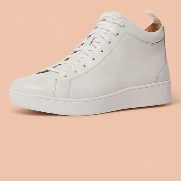 FIT FLOP - RALLY Leather High-Top Sneakers - LIKE NEW