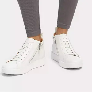FIT FLOP - RALLY Leather High-Top Sneakers - LIKE NEW