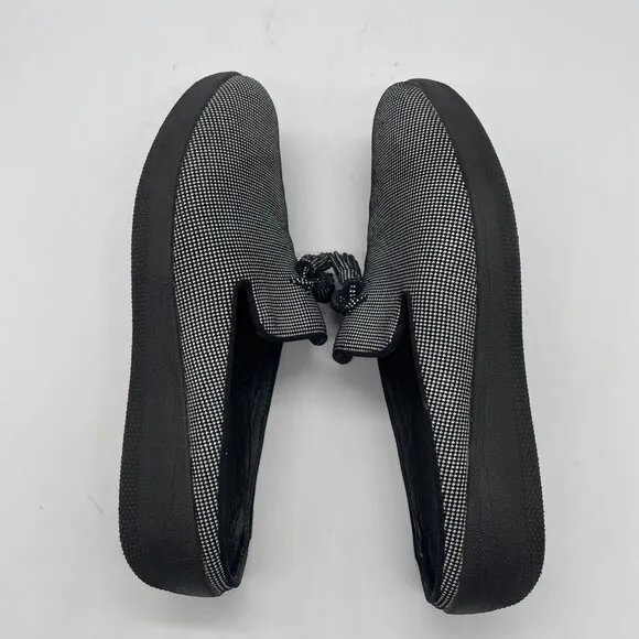 Fitflop Superskate Women's 7.5 Mule Black White Houndstooth Slip On Loafers