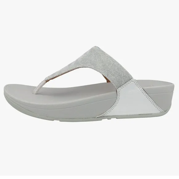 FitFlop Women's Lulu Glitz Toe Post Wedge Sandal