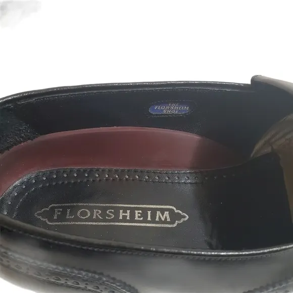 Florsheim Black Kiltie Tassel Leather Loafers