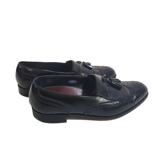 Florsheim Black Kiltie Tassel Leather Loafers