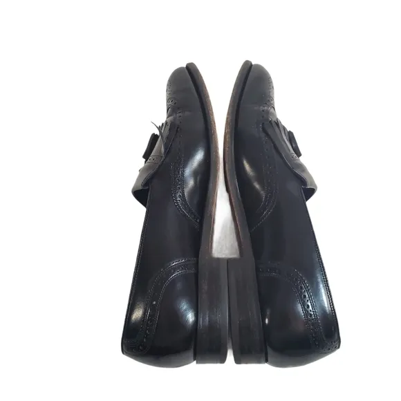 Florsheim Black Kiltie Tassel Leather Loafers