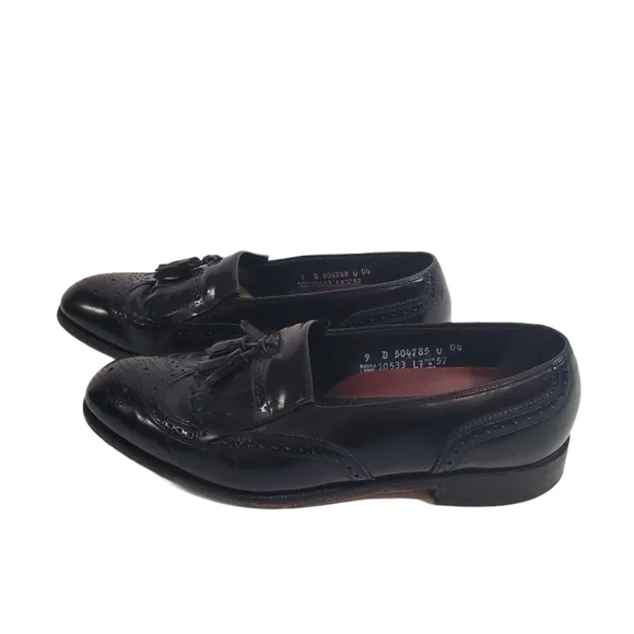 Florsheim Black Kiltie Tassel Leather Loafers