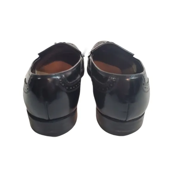 Florsheim Black Kiltie Tassel Leather Loafers