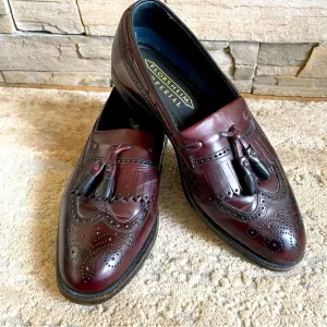 Florsheim Imperial Lexington Vintage Loafers Wing Tip Tasseled Dress Shoes: 9D