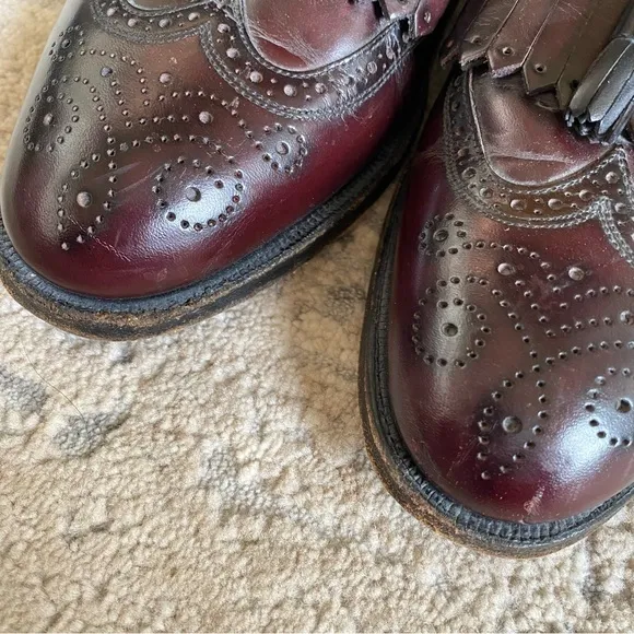 Florsheim Imperial Lexington Vintage Loafers Wing Tip Tasseled Dress Shoes: 9D