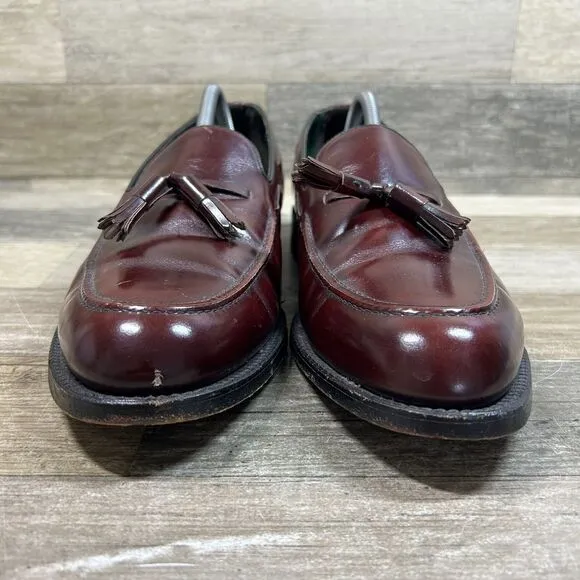 Florsheim Imperial Wingtip Loafers Men's 11 D Burgundy Maroon Leather Vintage