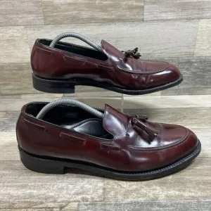 Florsheim Imperial Wingtip Loafers Men's 11 D Burgundy Maroon Leather Vintage