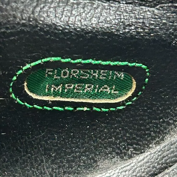 Florsheim Imperial Wingtip Loafers Men's 11 D Burgundy Maroon Leather Vintage