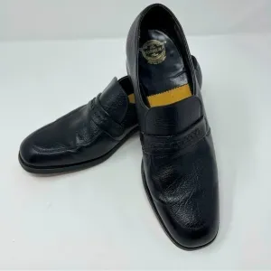 Florsheim Mens Slip On Loafers Black Size 9 Leather W/ Crock like pattern on Top