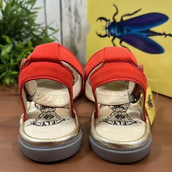 FLY London Cune Leather Multi-Strap Sandals Size 35