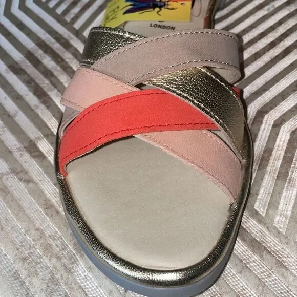 FLY London Womens Cune Leather Ankle Strap Sandals 40