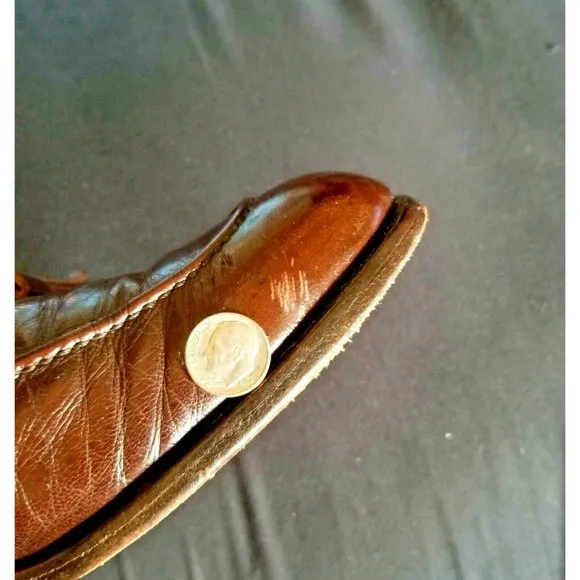 FOOTJOY Brown Leather Dress Loafers Sz 11.5 AAA A Extra Narrow Tassels