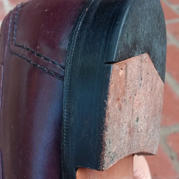 FootJoy Loafers Men's 12 Burgundy Tassles Golf Handcrafted USA Slip On‎ Vintage