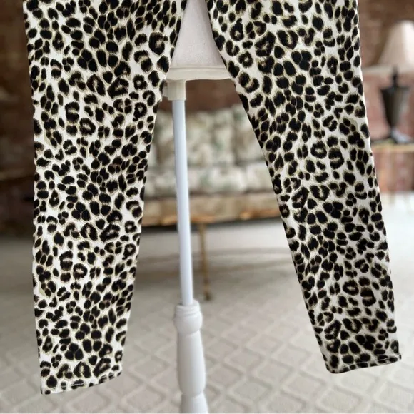 Frame Denim Ali High Waisted Cigarette Animal Print Skinny Stretch Jeans 26