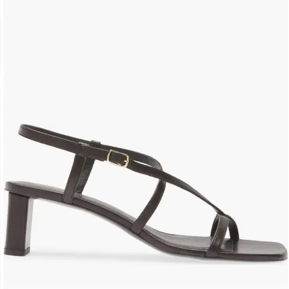 FRAME Le Braxton Strappy Black Leather Sandals New!