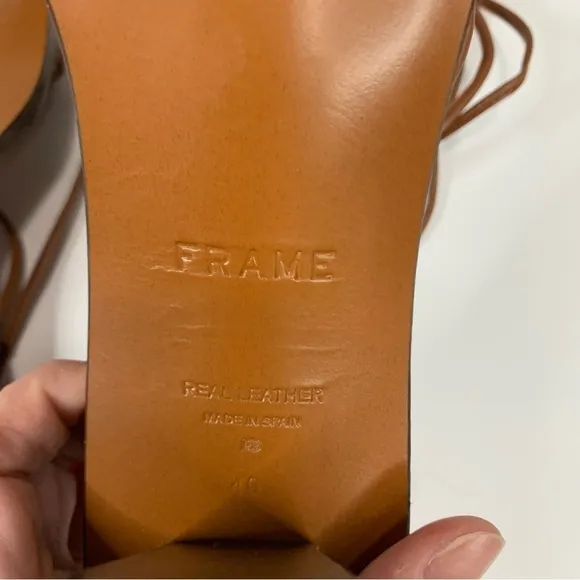 FRAME Le Doheny Strappy Lace Up Heel Sandals