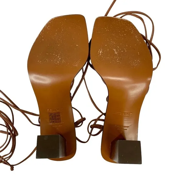 FRAME Le Doheny Strappy Lace Up Heel Sandals
