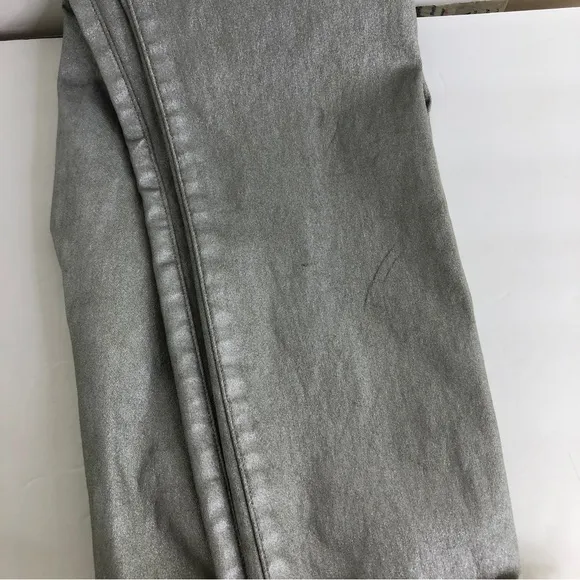 FRAME silver metallic Ali High Rise Cigarette Jeans