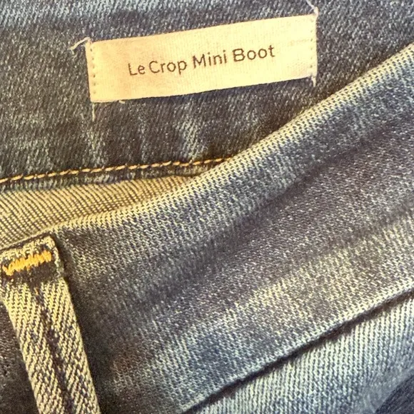 FRAME Women’s Le Crop Distressed Hem Mini Boot Cut Jeans, Size 32