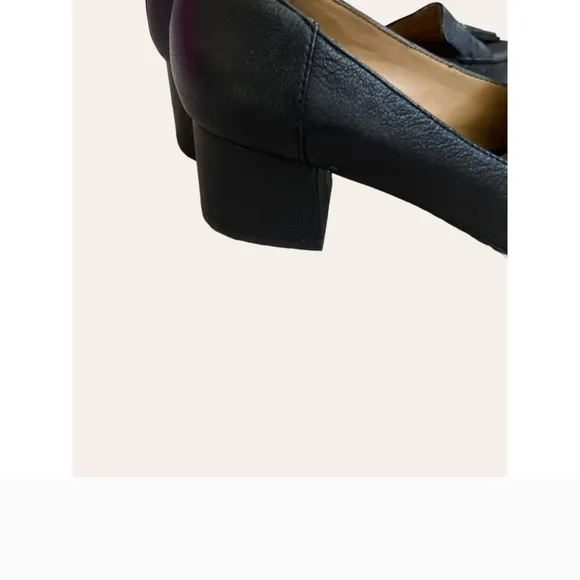 FRANCO SARTO- beautiful Black, Women's Size 8.5  Leather, He Tassel Loafers