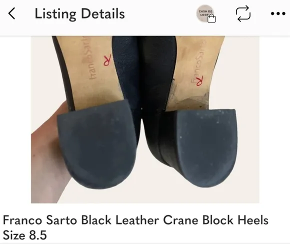 FRANCO SARTO- beautiful Black, Women's Size 8.5  Leather, He Tassel Loafers