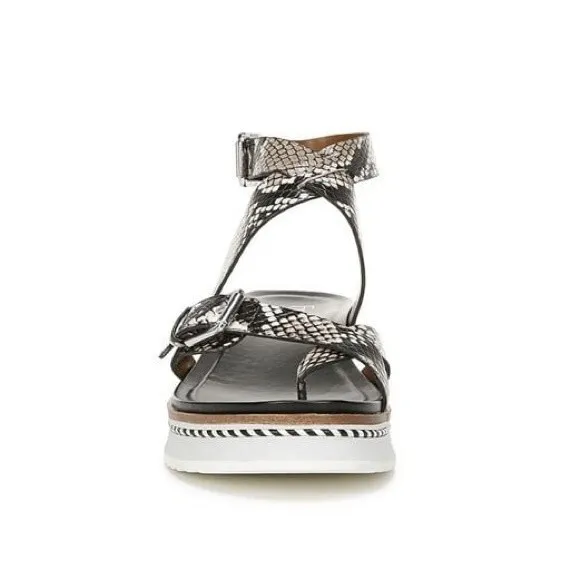 Franco Sarto Eli Sport Wedge Sandal in Snakeskin sz 6