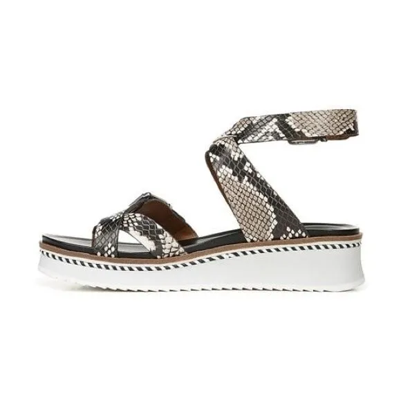 Franco Sarto Eli Sport Wedge Sandal in Snakeskin sz 6