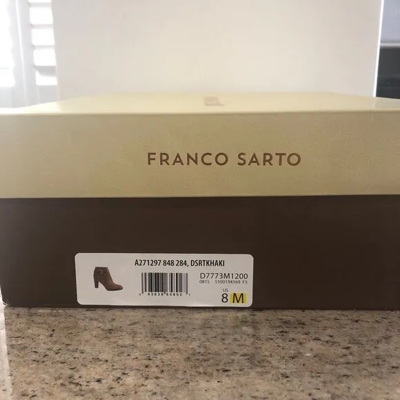 Franco Sarto Idrina Suede Ankle Boots 8M