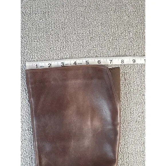 Franco Sarto Leather Boots L-Majesta Calf High Brown Size 7 M
